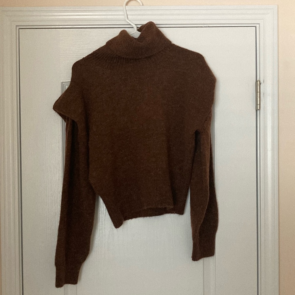 MNG Brown Cowl Neck Sweater